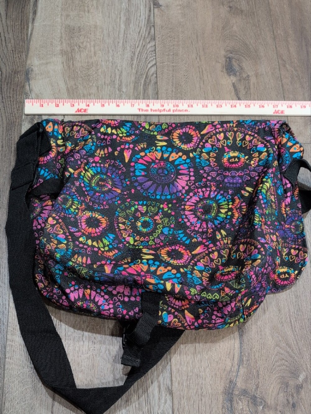 Yak Pak Black Multicolor Mandala Crossbody Bag - Picture 2 of 7
